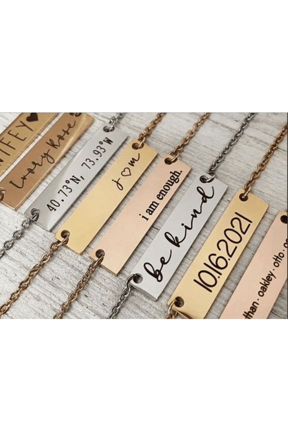 Personalized Bar Necklace