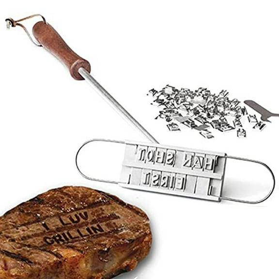 Personalized Barbecue Branding Iron With 55 Letters - Perfect Grill Present! YIWEI