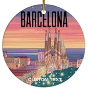 Personalized Barcelona Christmas Ornament 2025, Landscape Ornament Xmas, Gift for Traveler, Travel Souvenir Keepsake Gift for Family Friends, Christmas Tree Decoration Ornament dk1gRr Barcelona