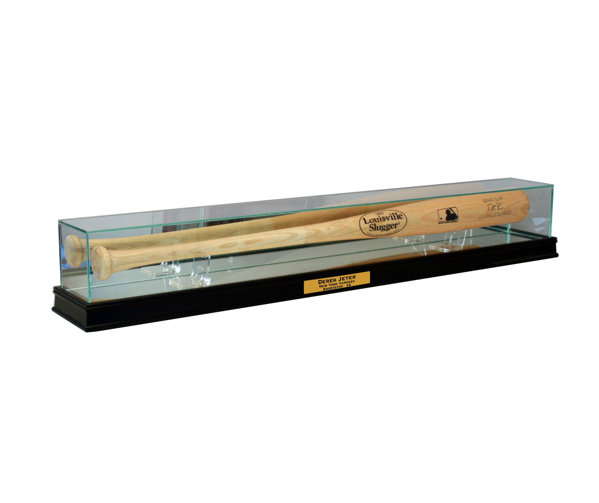 Personalized Baseball Bat Display Case with Sport Moulding (Black w ...