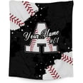 thumbnail image 1 of Personalized Baseball Blanket - Custom Initial Name Gifts for Kids Son Daughter - 30x40 Inches Chair Blanket Room Decorations for Baseball Lovers - Soft Flannel Sports Throw Blanket for Boys Girls, 1 of 6