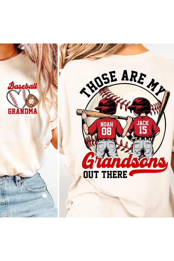 Personalized Baseball Grandma Shirt That 39 s My Grandson Baseball Shirt with Player Name