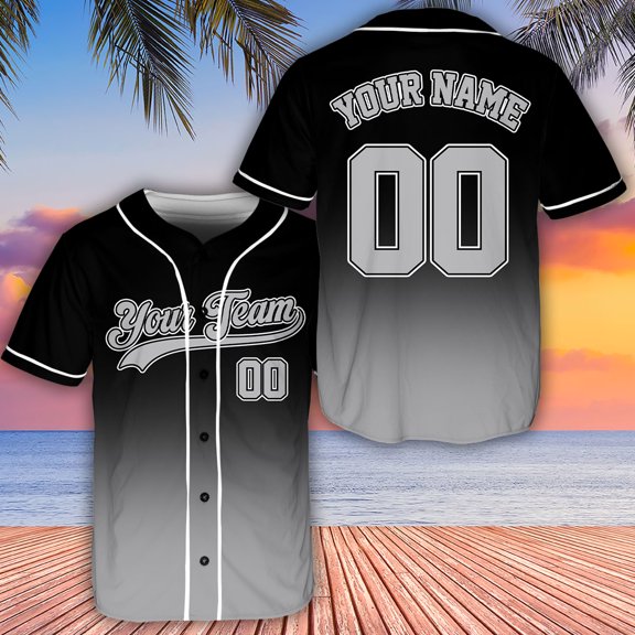 Personalized Baseball Jersey, Adult And Kid Pinstripe Baseball Jersey, Family Matching Baseball Team Jersey Shirt