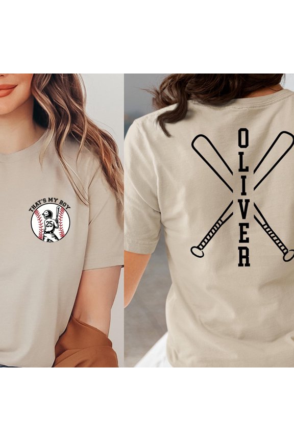 Personalized Baseball Mom Shirt Custom Name Number Baseball Tee Funny Mama Shirt Baseball
