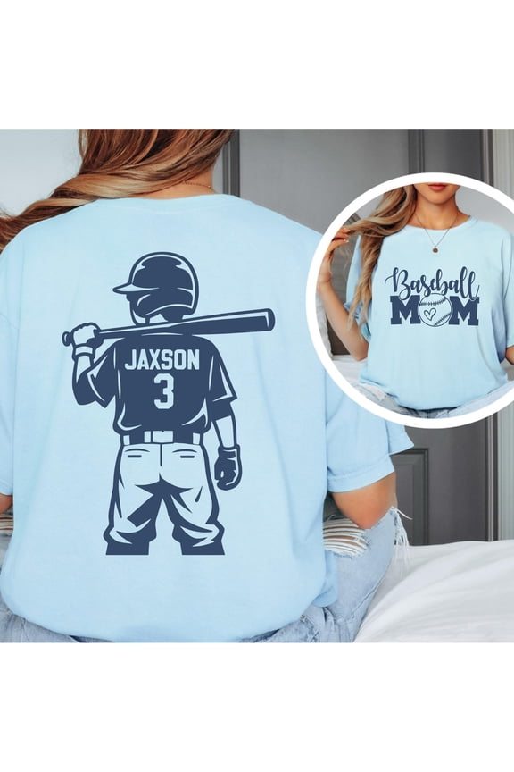 Personalized Baseball Mom Shirt Custom Player Name amp Number Tee Game Day Baseball Mom Sh
