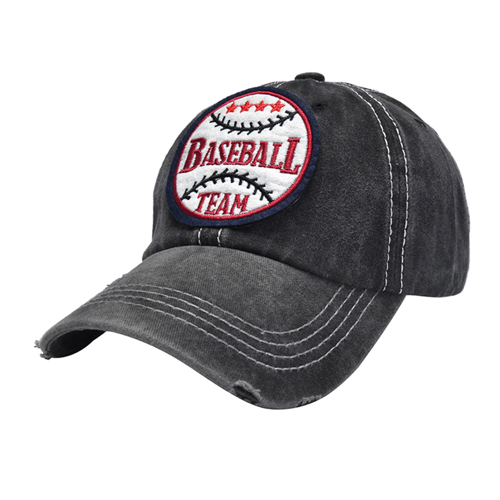 Personalized Baseball Number Ponytail Hat Unisex Vintage Wash