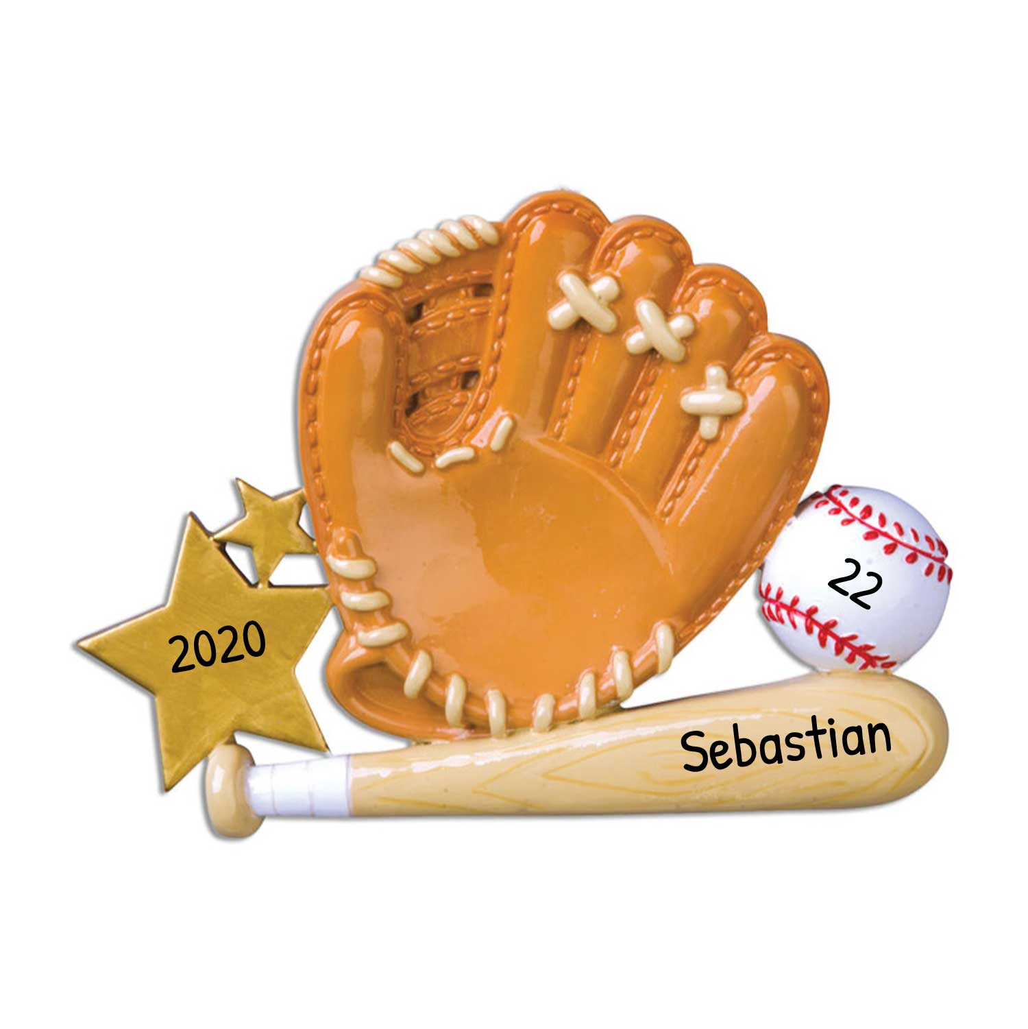 Personalized Baseball Ornament 2023 Sports Ornaments for Christmas