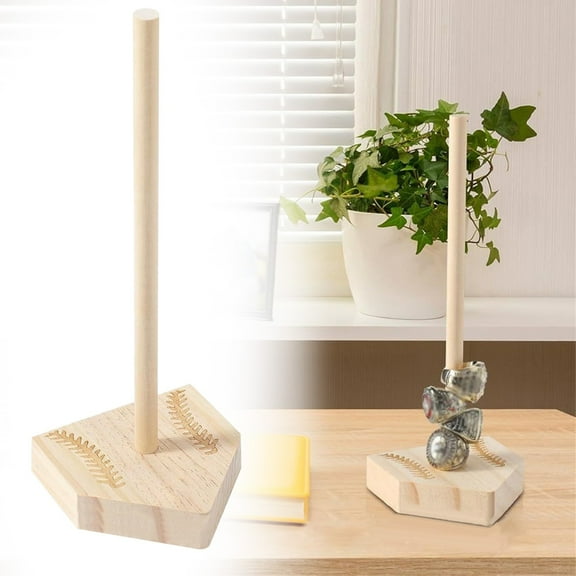 Personalized Baseball Ring Holder, Engraved Wooden Jewelry Stand for Sports Lovers, Memorabilia Display Case with Softball-Themed Gift Box