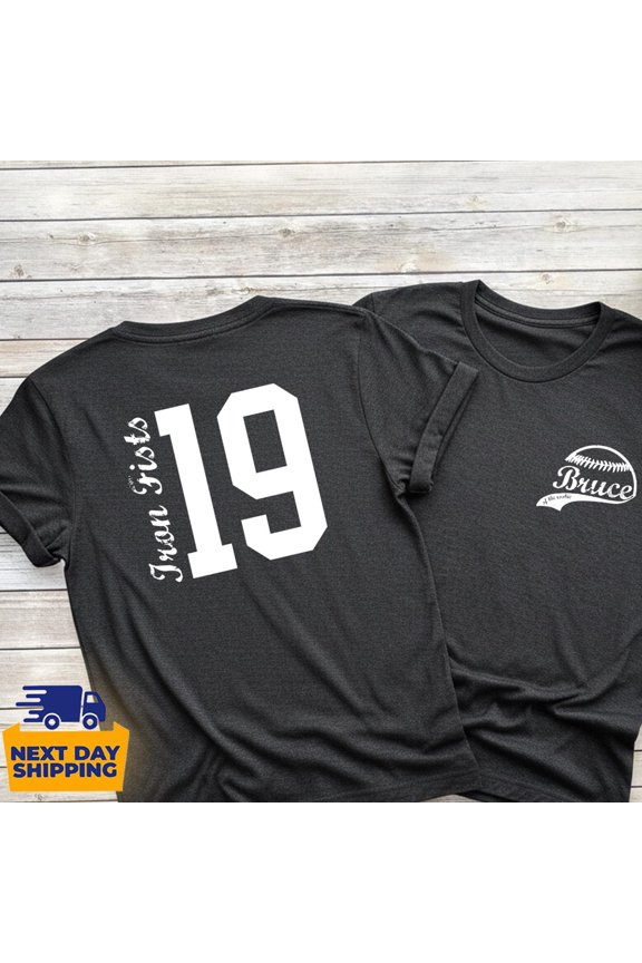 Personalized Baseball TShirt Custom Name amp Number Tee