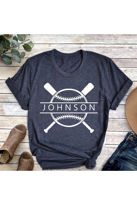 Personalized Baseball TShirt Custom Player Name Tee