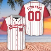 Personalized Baseball Team Jersey Shirt, Custom Stripe Jersey Shirt, Family Jersey Matching Gifts