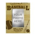 thumbnail image 1 of Personalized Baseball Theme Engraved Wood Picture Frame With Name - 4 x 6 Inches Horizontal Customizable Gift, 1 of 1