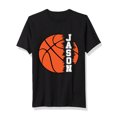 thumbnail image 1 of Personalized Basketball Graphic Tee For Boys Jason Name Design Funny Sports Lover Gift Unisex Short Sleeve Cotton Tee, 1 of 6