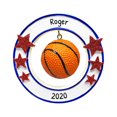 thumbnail image 1 of Personalized Basketball Ornament - Basketball Decor, Basketball Keepsake, Sports Ornaments for Christmas Tree, Personalized Basketball Gifts - Basketball Circle - Free Customization, 1 of 10