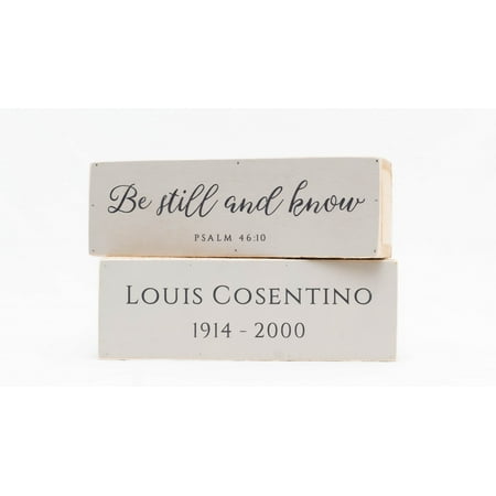 Personalized Be Still and Know Bereavement Shelf Sitter