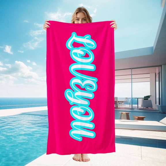Personalized Beach Towel, 100% Microfiber Custom Beach Towel,Weekend Beach Trip Gifts,400gsm