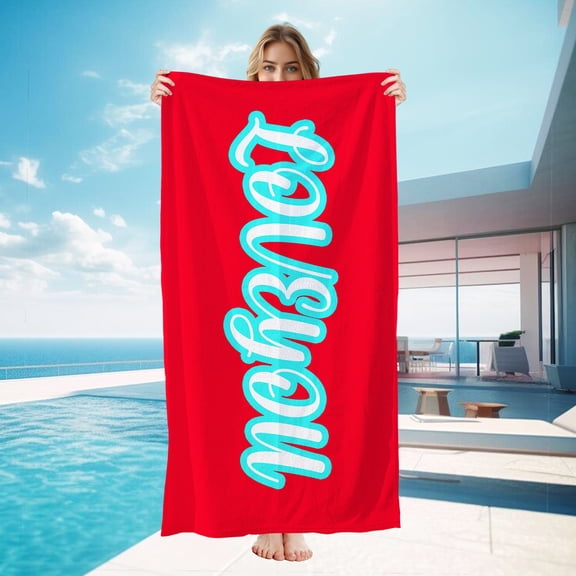 Personalized Beach Towel, 100% Microfiber Custom Beach Towel,Weekend Beach Trip Gifts,400gsm