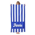 thumbnail image 1 of Personalized Beach Towel - Custom Microfiber Pool Towel - Personalize with Your Name - 30"x60" - Blue, 1 of 9