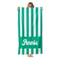thumbnail image 1 of Personalized Beach Towel - Custom Microfiber Pool Towel - Personalize with Your Name - 30"x60" - Green, 1 of 9