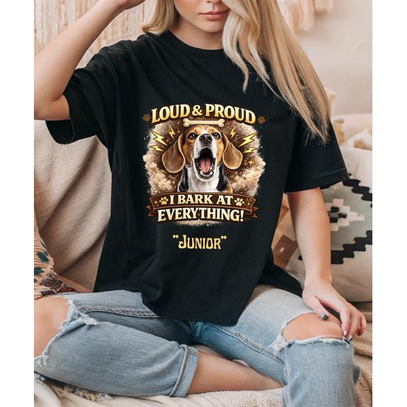 Personalized Beagle T-Shirt, Funny Beagle Graphic Tee, Beagle Mom or Dad Gift, Dog Lover Shirt