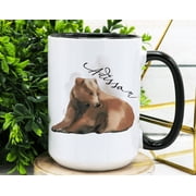 Personalized Bear Coffee Mug Custom Forest Animal Gift