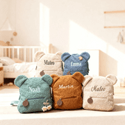 Personalized Bear Toddler Backpack, Embroidered Name Plush Bag