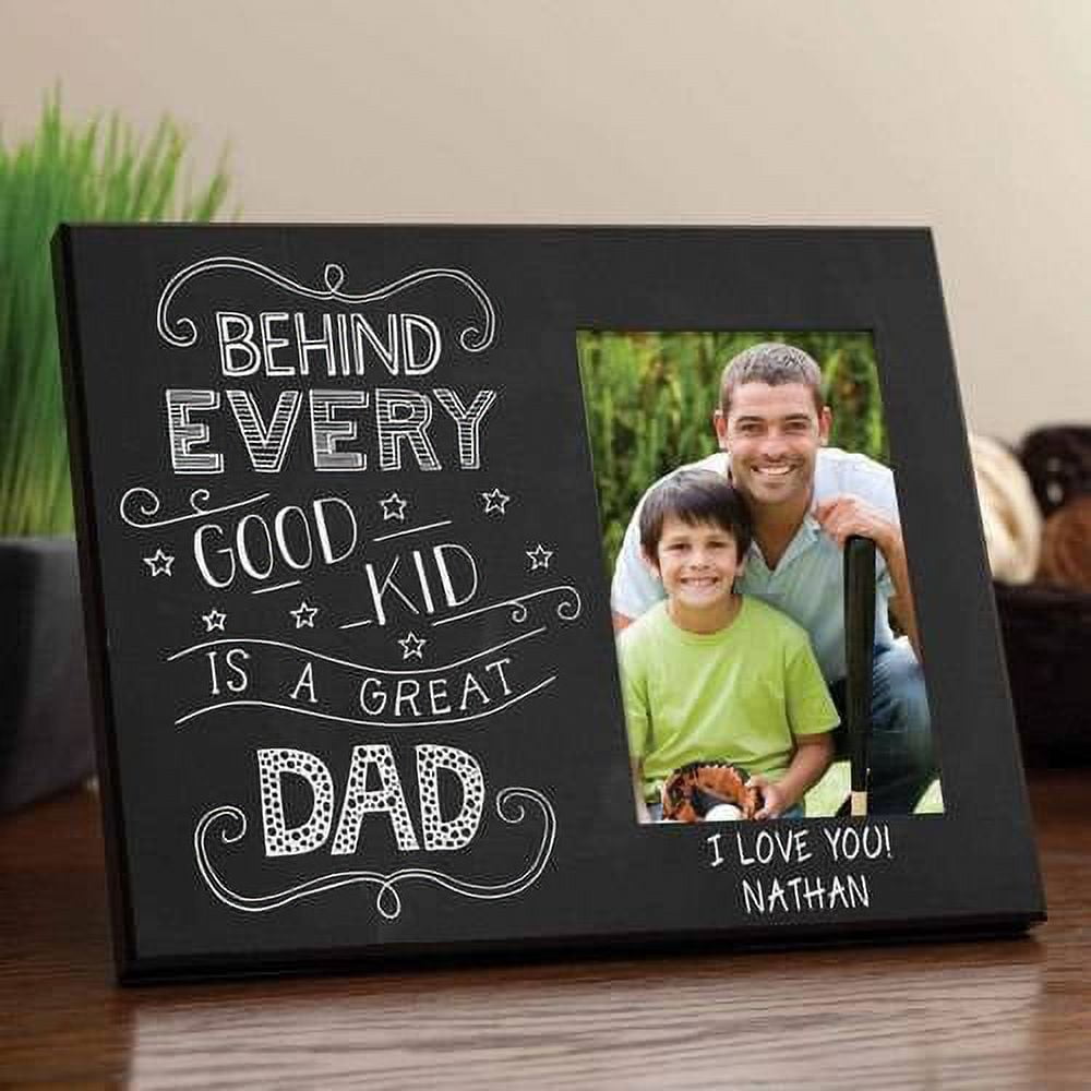 Personalized Behind E Kid Is A Great Dad - Father's Day Frame