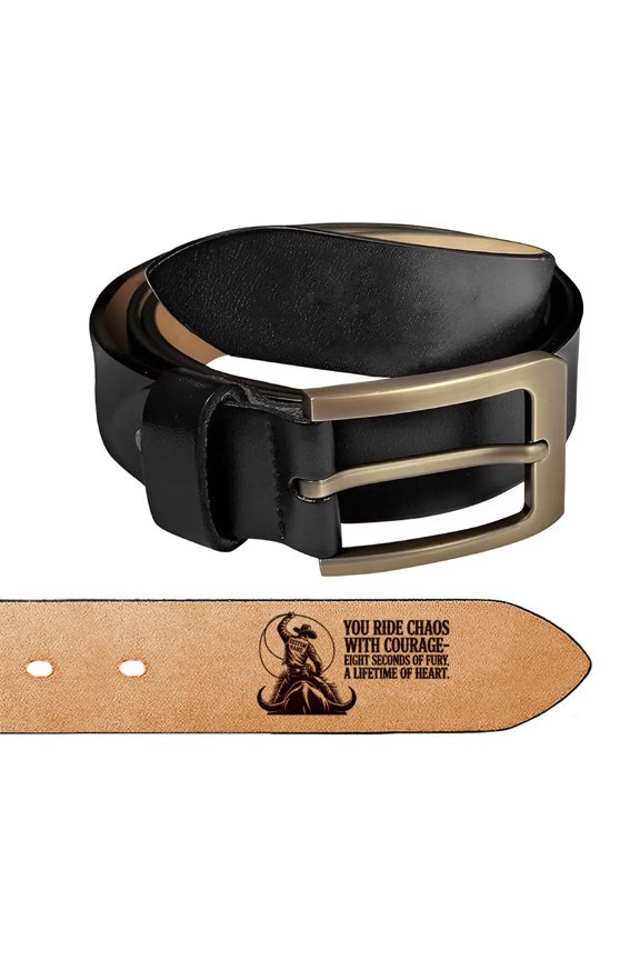 Personalized Belt for Bull Riding Fan, Engraved Gift for Men Who Tame the Wild, For Dad, Husband, or Friend, Christmas or Rodeo Achievement, Leather Belt, Mens Belt, Gift for Men