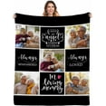 thumbnail image 1 of Personalized Bereavement Blanket Keeping Their Memory Alive, Forever in Our Hearts Memorialize Your Loved One Blanket with Photos, 1 of 6