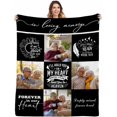 thumbnail image 1 of Personalized Bereavement Blanket Keeping Their Memory Alive, Forever in Our Hearts Memorialize Your Loved One Blanket with Photos, 1 of 6