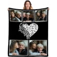 thumbnail image 1 of Personalized Bereavement Blanket Keeping Their Memory Alive, Forever in Our Hearts Memorialize Your Loved One Blanket with Photos, 1 of 6