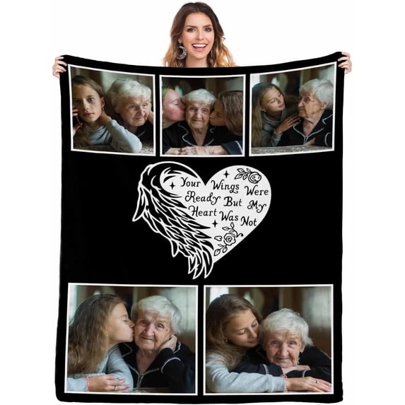 Personalized Bereavement Blanket Keeping Their Memory Alive, Forever in Our Hearts Memorialize Your Loved One Blanket with Photos