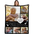 thumbnail image 1 of Personalized Bereavement Blanket Keeping Their Memory Alive, Forever in Our Hearts Memorialize Your Loved One Blanket with Photos, 1 of 6