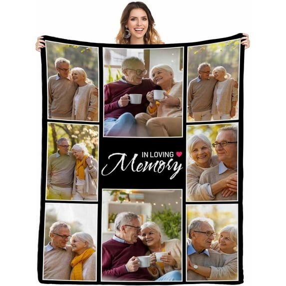 Personalized Bereavement Blanket Keeping Their Memory Alive, Forever in Our Hearts Memorialize Your Loved One Blanket with Photos