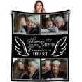 thumbnail image 1 of Personalized Bereavement Blanket Keeping Their Memory Alive, Forever in Our Hearts Memorialize Your Loved One Blanket with Photos, 1 of 6