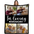 thumbnail image 1 of Personalized Bereavement Blanket Keeping Their Memory Alive, Forever in Our Hearts Memorialize Your Loved One Blanket with Photos, 1 of 6