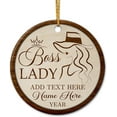thumbnail image 1 of Personalized Best Boss Lady Ever Ceramic Ornament, Santa's Favorite Boss Lady Ornament Christmas 2025 Gifts for Mom Auntie Women Boss Leader, Custom Text & Year Name Boss Lady Xmas Ceramic Ornament, 1 of 6