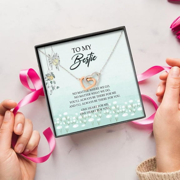 Personalized To My Bestie Best Friend Necklace, Gift for Best Friend, Soul Sister BFF Birthday Gift, Christmas gift BFF Gift Luxury Jewelry Necklaces styles On Birthday, Xmas, Anniversary