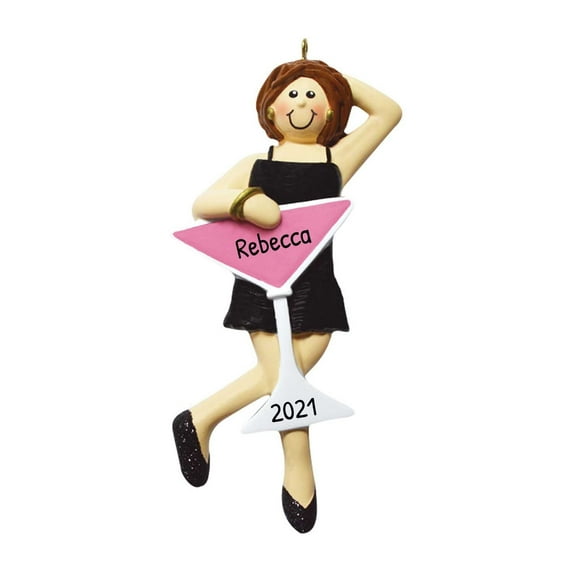Personalized Beverage Ornament 2024 Gifts for Cocktails Female Drinker 1 Count - Ornaments by Elves