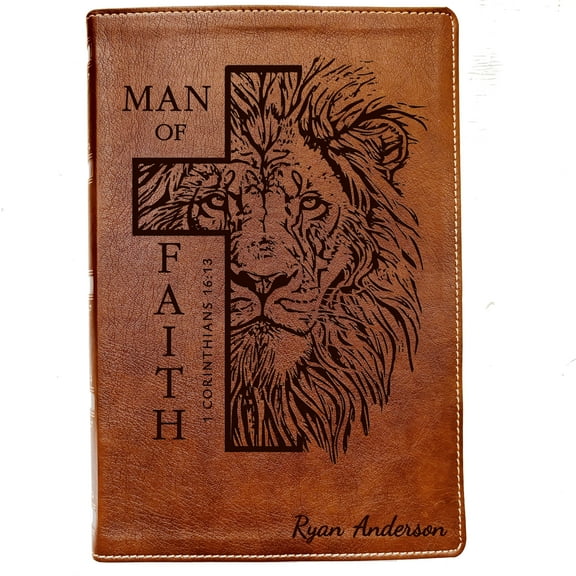 Personalized Bible for Men, NKJV Wide-Margin, Customized Bible for Men Name Engraved, New King James Version Bibles for men bible gifts men