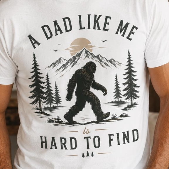 Personalized Bigfoot Dad Shirt A Dad Like Me is Hard to Find Tee Custom Papa Grandpa Gift