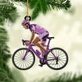 thumbnail image 1 of Personalized Bike Riding Ornament Personalized Girl Bike Riding Christmas Acrylic Flat Ornament Bike Riding Player, Bike Riding Christmas Ornament Gifts for Bike Riding (BR 3) - 3387 (Purple), 1 of 7