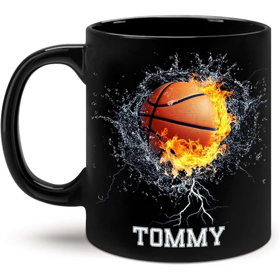 Personalized Billiard Ball Ceramic Cup, Customized Name Sports Mug, Unique Pool Ball Black Cup, Gift For Friends, Custom Billiard Coffee Mug 11oz