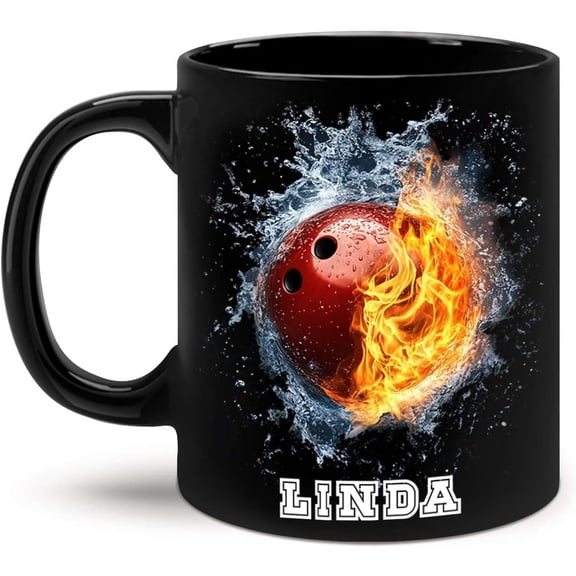 Personalized Billiard Ball Ceramic Cup, Customized Name Sports Mug, Unique Pool Ball Black Cup, Gift For Friends, Custom Billiard Coffee Mug 11oz