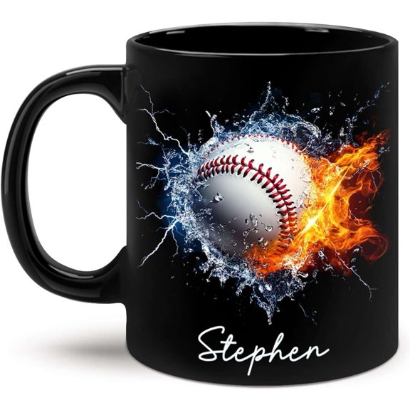Personalized Billiard Ball Ceramic Cup, Customized Name Sports Mug, Unique Pool Ball Black Cup, Gift For Friends, Custom Billiard Coffee Mug 11oz