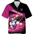 thumbnail image 1 of Personalized Billiard Hawaiian Shirt Button Down Custom Billiard Stick 8 Ball Pool Billiard Team Gift for Billiards (Pink, 3XL), 1 of 8