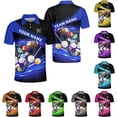 thumbnail image 1 of Personalized Billiard Polo Shirt Shirts Men Women Custom Name 3D Team Apparel Gift 8 Ball Pool S-5XL (Blue, 2XL), 1 of 8