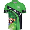 thumbnail image 1 of Personalized Billiard Polo Shirt Shirts Men Women Custom Name 3D Team Apparel Gift 8 Ball Pool S-5XL (Green, XL), 1 of 8