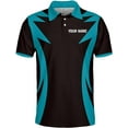 thumbnail image 1 of Personalized Billiard Polo Shirts, Billiards Shirts for Men, Pool Shirts, 3D Billiards 8 Ball Pool, Billiard Team (Teal, XL), 1 of 9