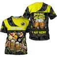 thumbnail image 1 of Personalized Billiard Shirts 3D Billiard Shirt Custom Billiard Flag Shirt Men's Pool Billiards Shirt 8 Ball Men Women (Yellow, 5XL), 1 of 10